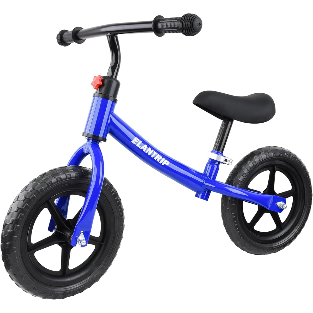 Elantrip Balance Bike, Lightweight Black Toddler Bike for 1-3 Year Old Boys, Birthday Gift Toy for 1-3 Year Old Boys/Girls, No Pedals Required, Adjustable Handlebars, Seat Included