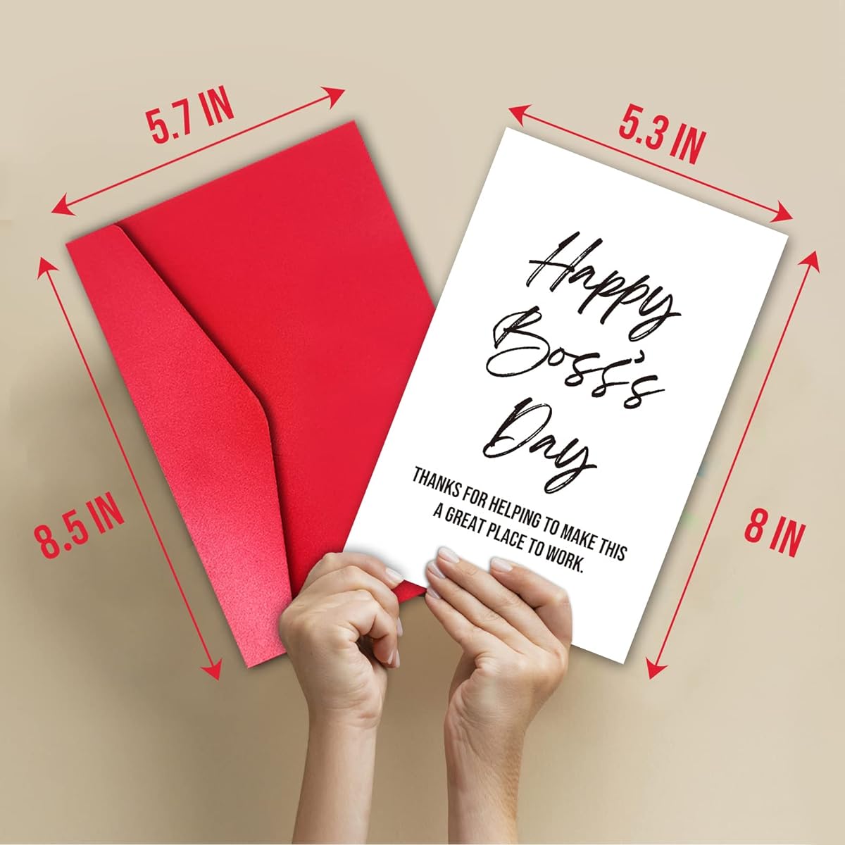 TQDaiker Happy Boss's Day Card for Him Her Team Leader Man Women Funny Boss's Day Cards for Staff Colleagues Employees Boss Appreciation Cards Hilarious Boss's Day Cards