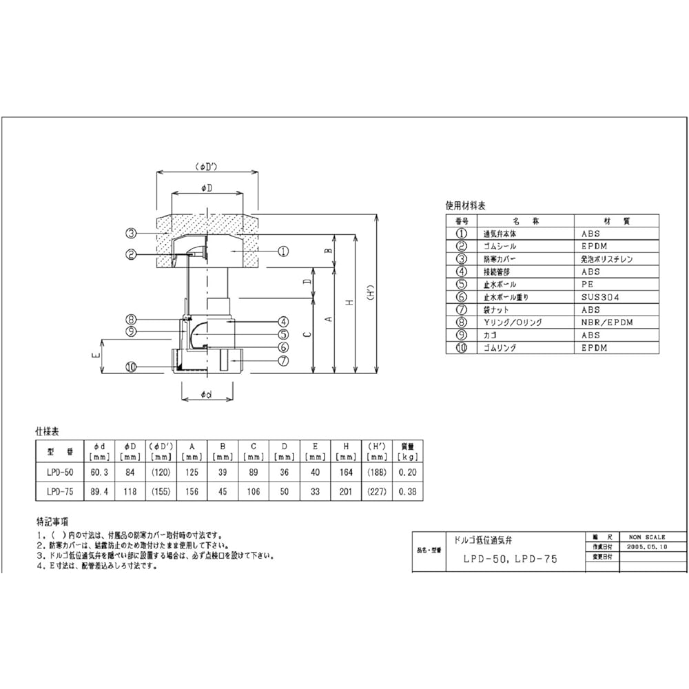 Morinaga Engineering Vent Valve Dolgo Low Vent Valve LPD-75