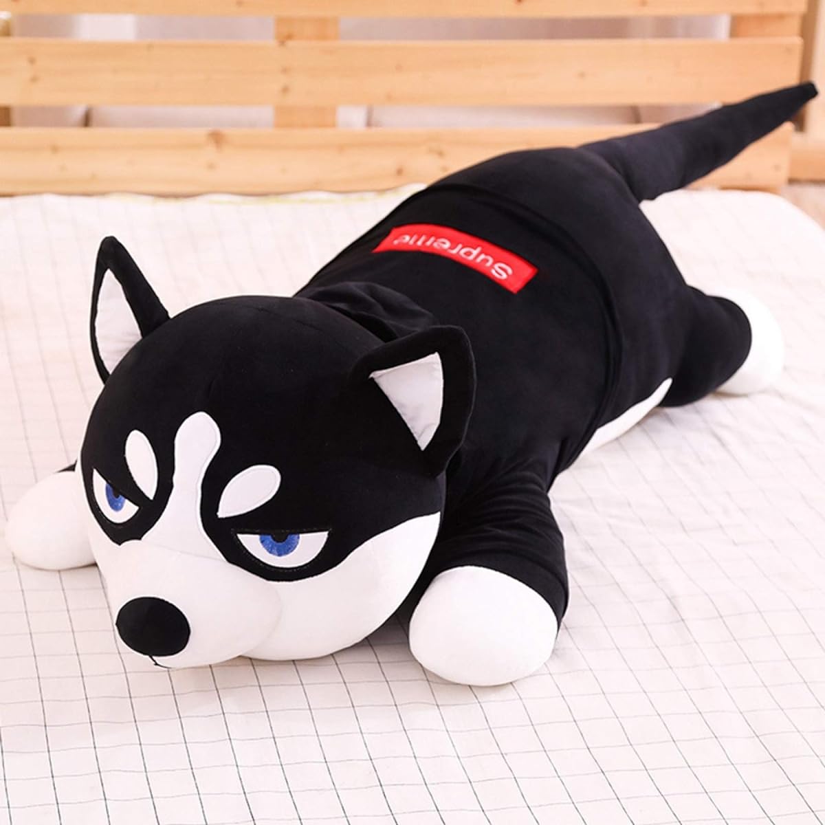 M. ASSOLATO Teddy Bear Extra Large Dog Plush Toy 004 Large Plush Toy Bear Body Pillow Dog Soft to the Touch Interior Plush Toy Extra Large Bear Cute Dog Animal Large Dog Plush Toy 120cm Dog Stitched Wrap Dog Body Pillow Celebration Fluffy Plush Toy