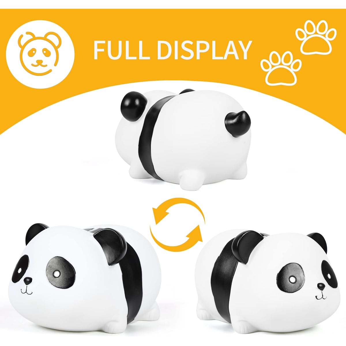 H&W Panda Piggy Bank Shatterproof Money Box First Coin Bank Best Christmas Birthday Gift for Kids Boys Girls Home Decorations (WK41-D1)
