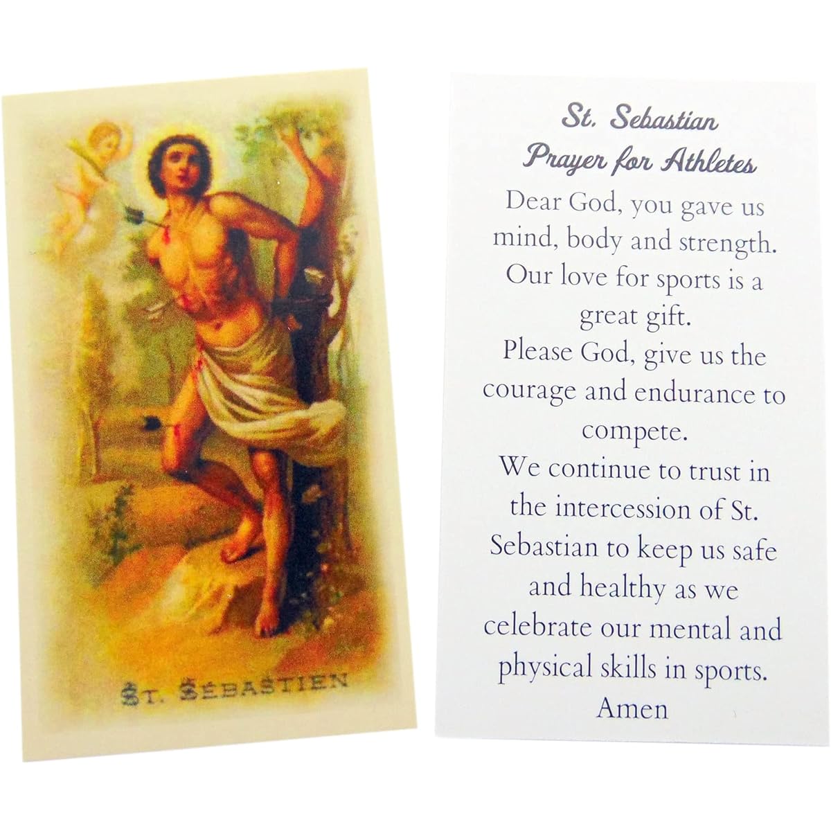 Saint Sebastian Holy Cards Set for Athletes and Men, Set of 10