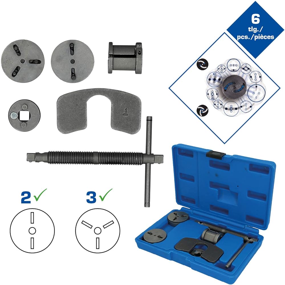 KS Tools Adjustable Brake Caliper Rewind Tool Kit 5 Pieces BT701150