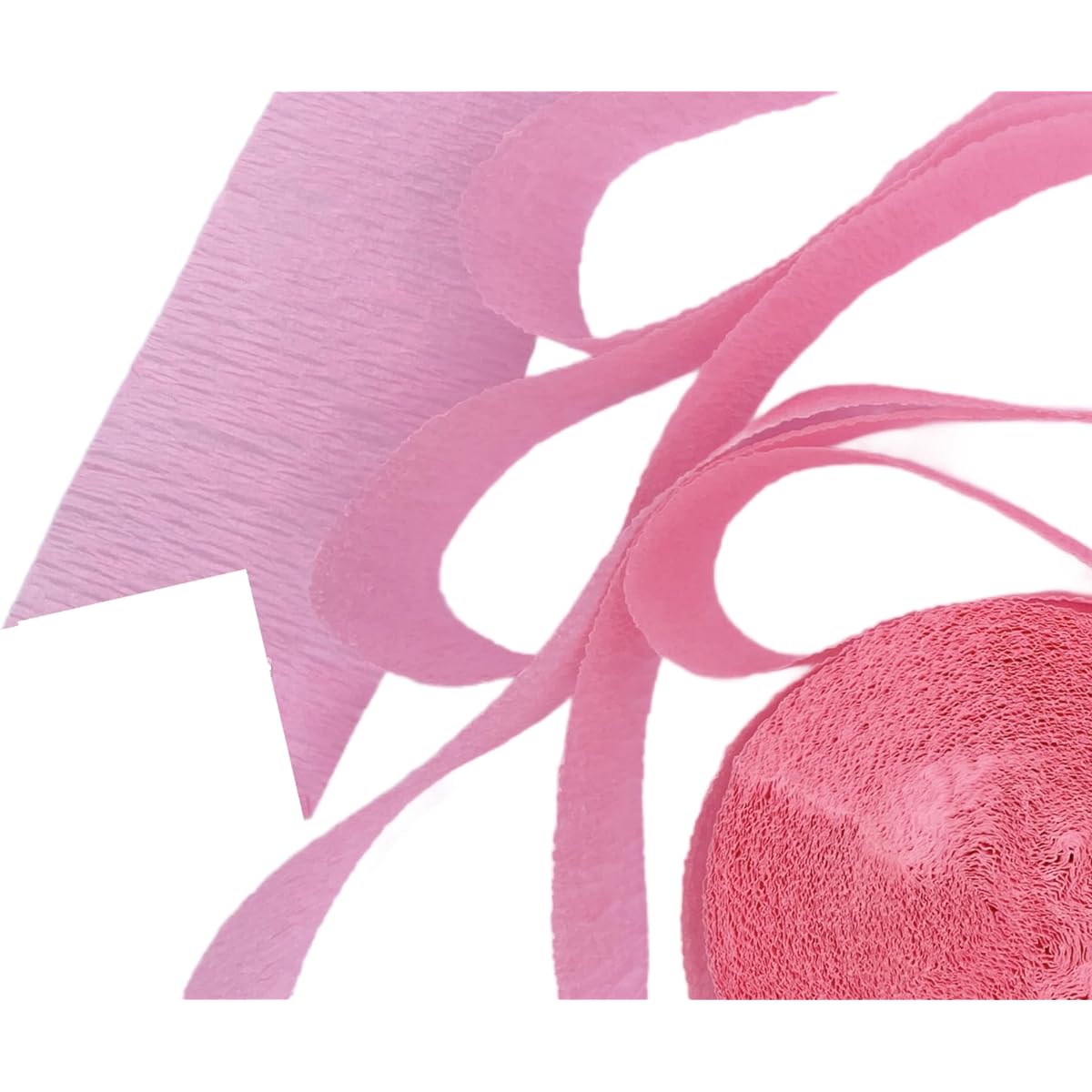 Pink crepe paper streamer (pink, 1 roll)