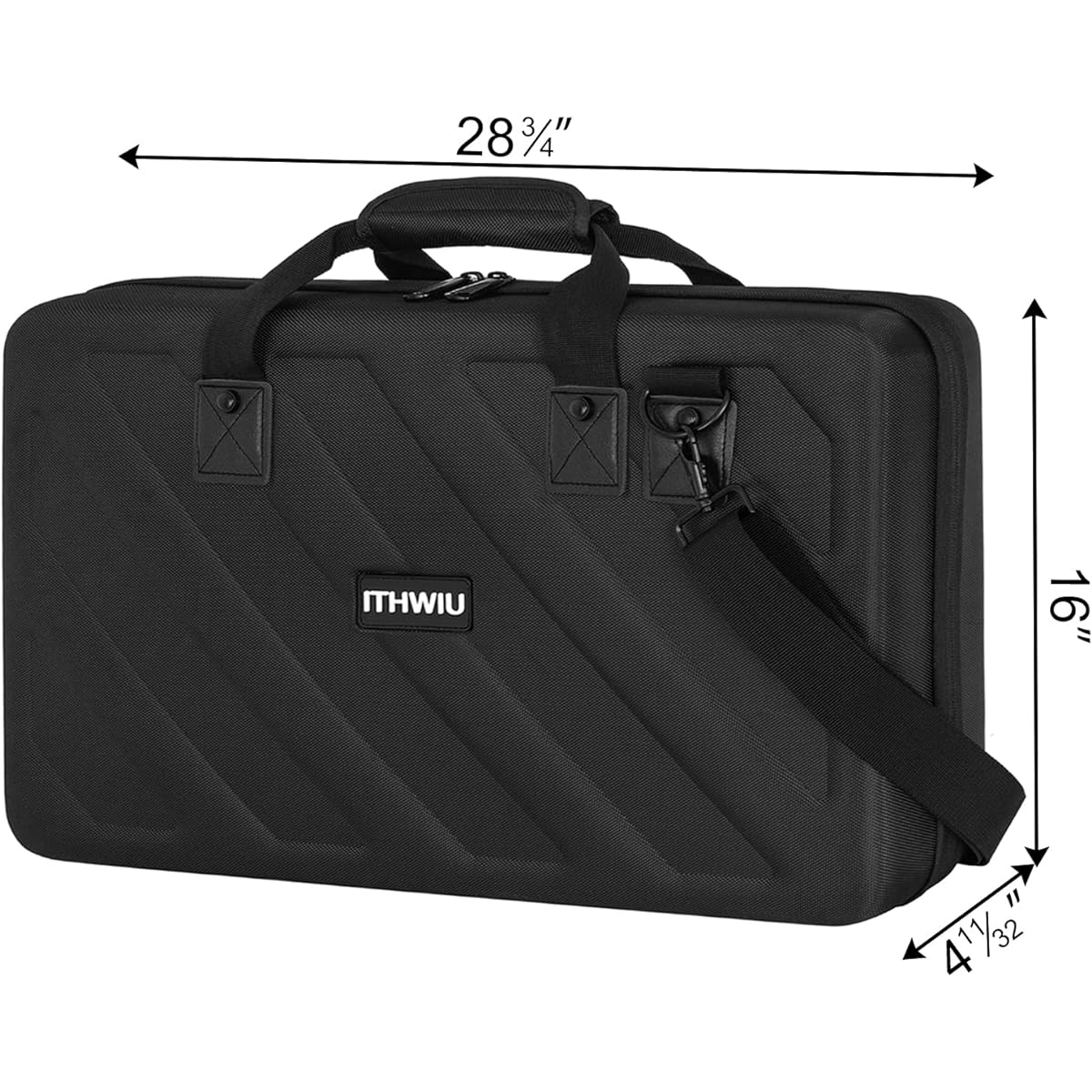ITHWIU Lightweight Molded EVA Storage Case for Pioneer DDJ 1000, 1000SRT Controller Carrying Case, Black