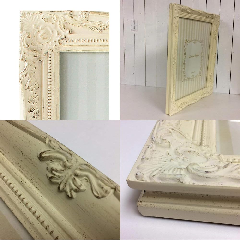 SPICE OF LIFE Photo Frame Antique Style Picture Frame ANCIENT Ivory L Size 38 x 48cm Photo Frame SQM820LIV