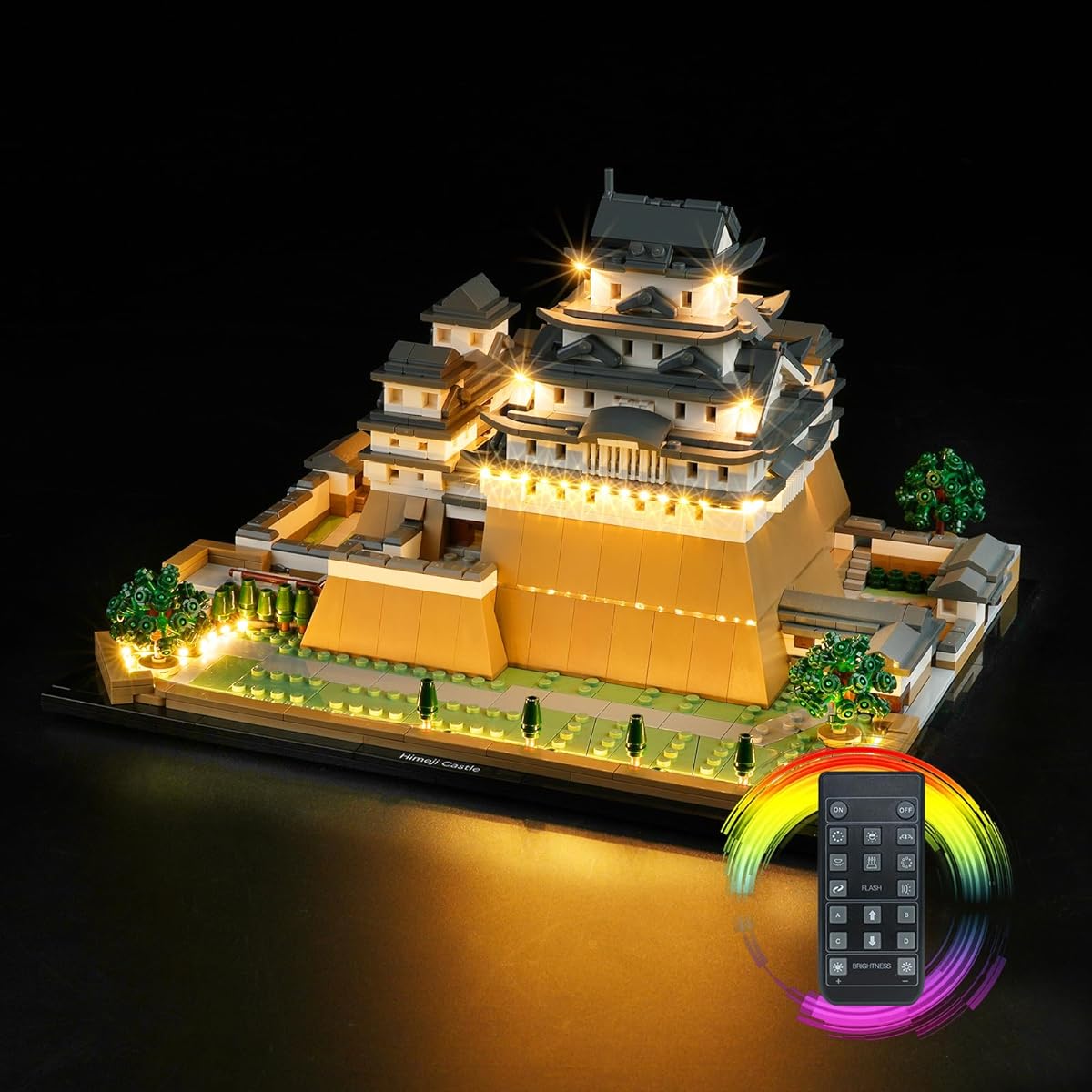 DALDED LED Lighting Kit for Lego Himeji Castle 21060, LED Lights Compatible with Lego 21060 Building Block Model (Remote Control Version)