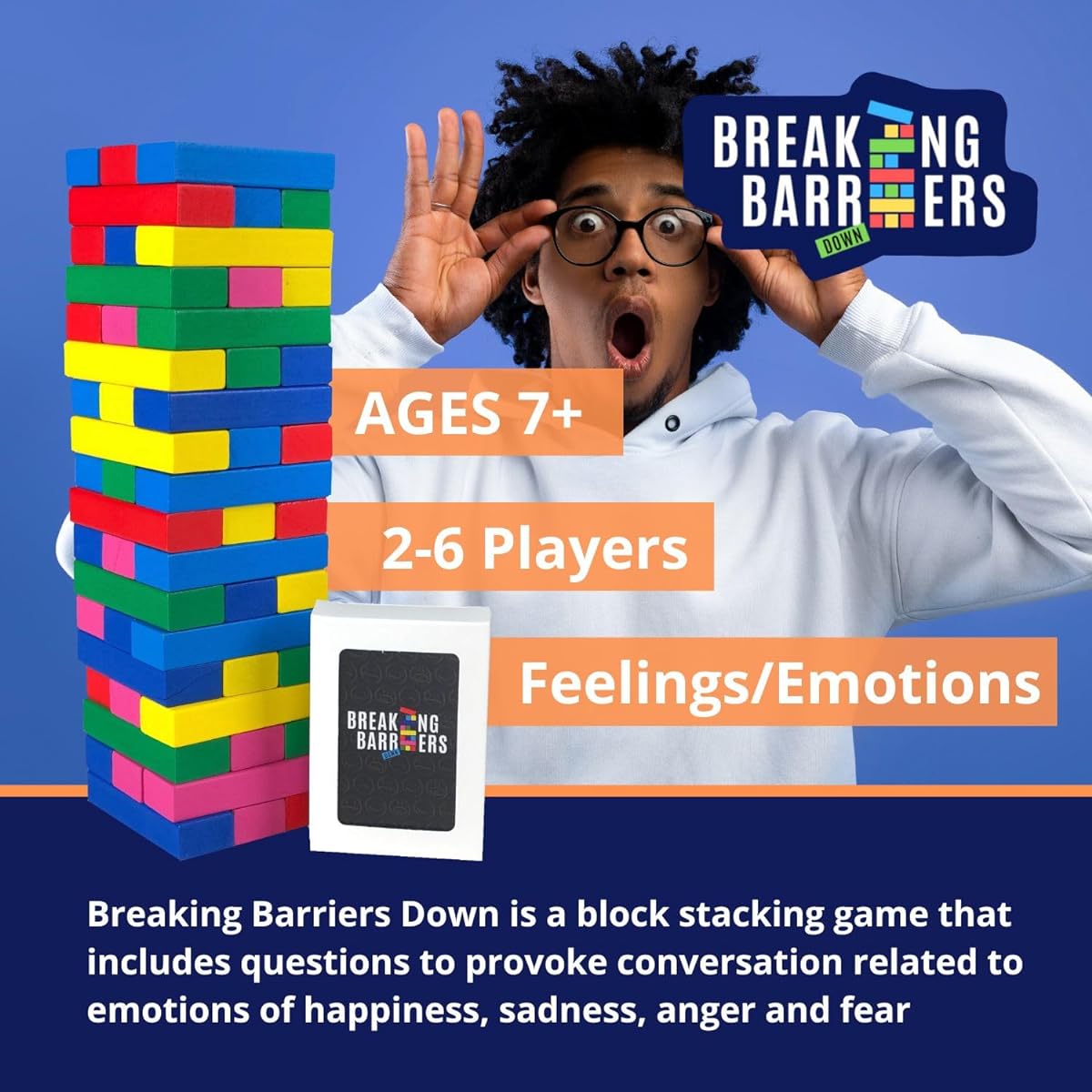 Breaking Barriers Down - Social Skills Game and Therapy Game Emotions game for kids to develop emotion regulation and explore anger, sadness, fear and joy