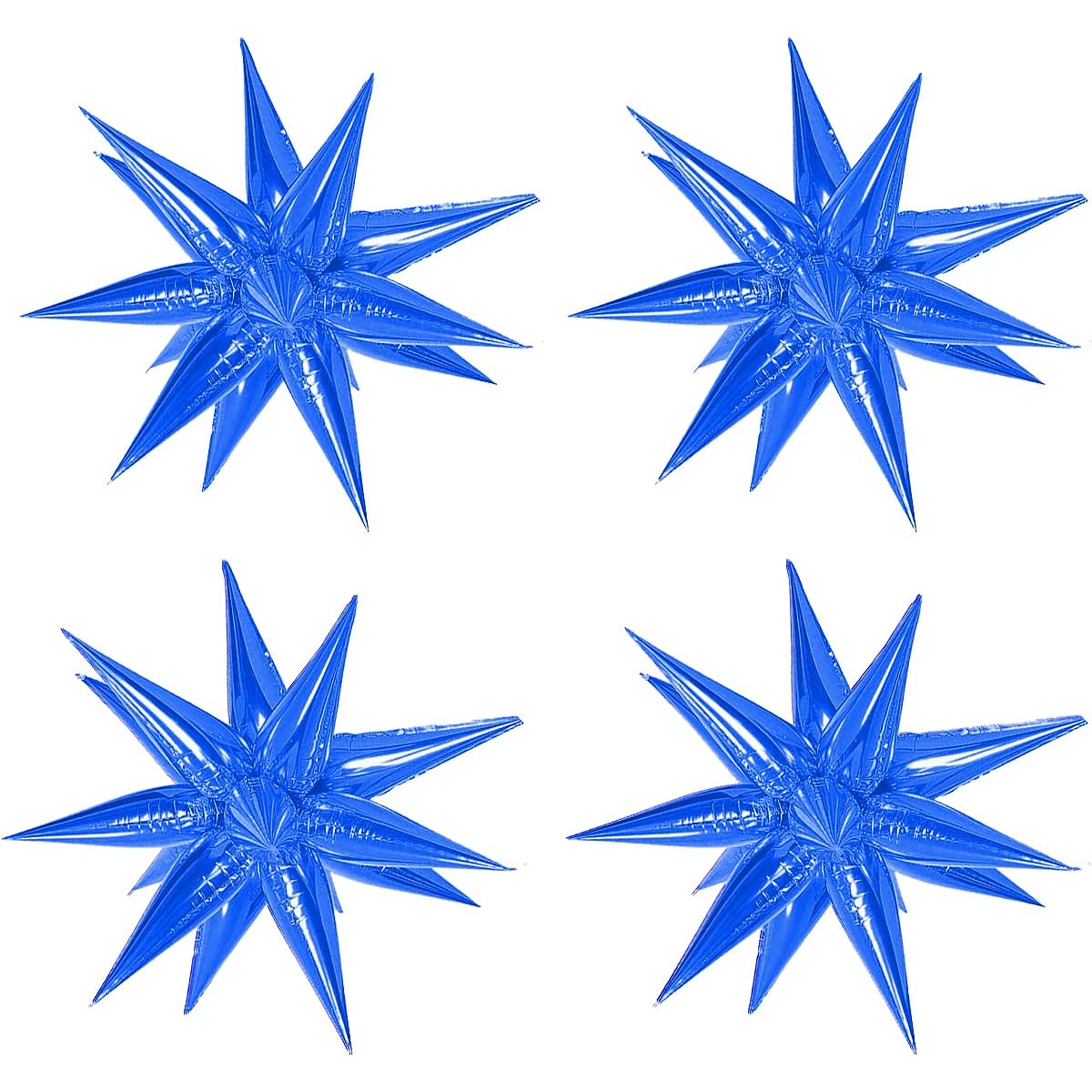 Big Blue Star Balloons 50pcs 26inch Exploding Star Foil Balloons 17 Point Star Balloons Blue Starburst Balloons Birthday Party Decoration Supplies Wedding Baby Shower Photo Booth