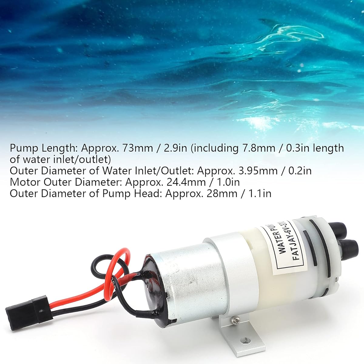 RC Water Pump 3-6V 370 Water Cooling Pump JR Plug with Switch for RC Boat Motor ESC