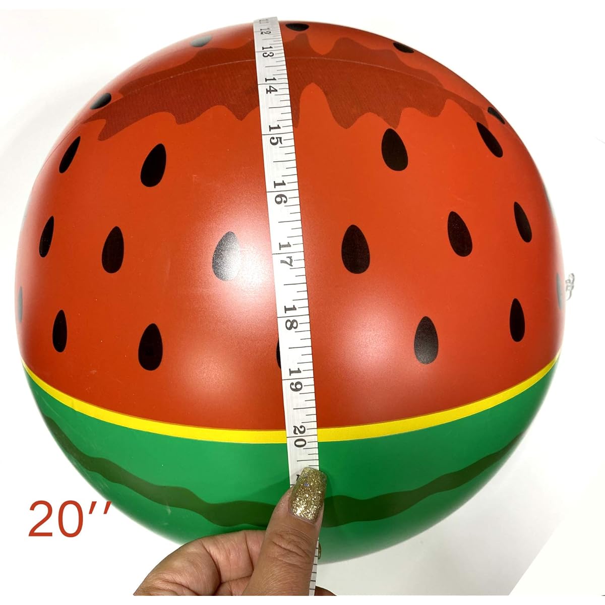 Watermelon Beach Ball 20 Inch Inflatable Ball for Vacation Pool Party Beach Fun Games for Adults Kids