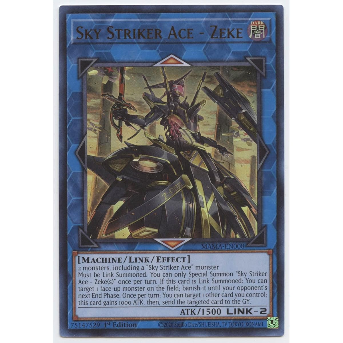 Sky Striker Ace-Sieg-MAMA-EN008-Ultra Rare-First Edition.