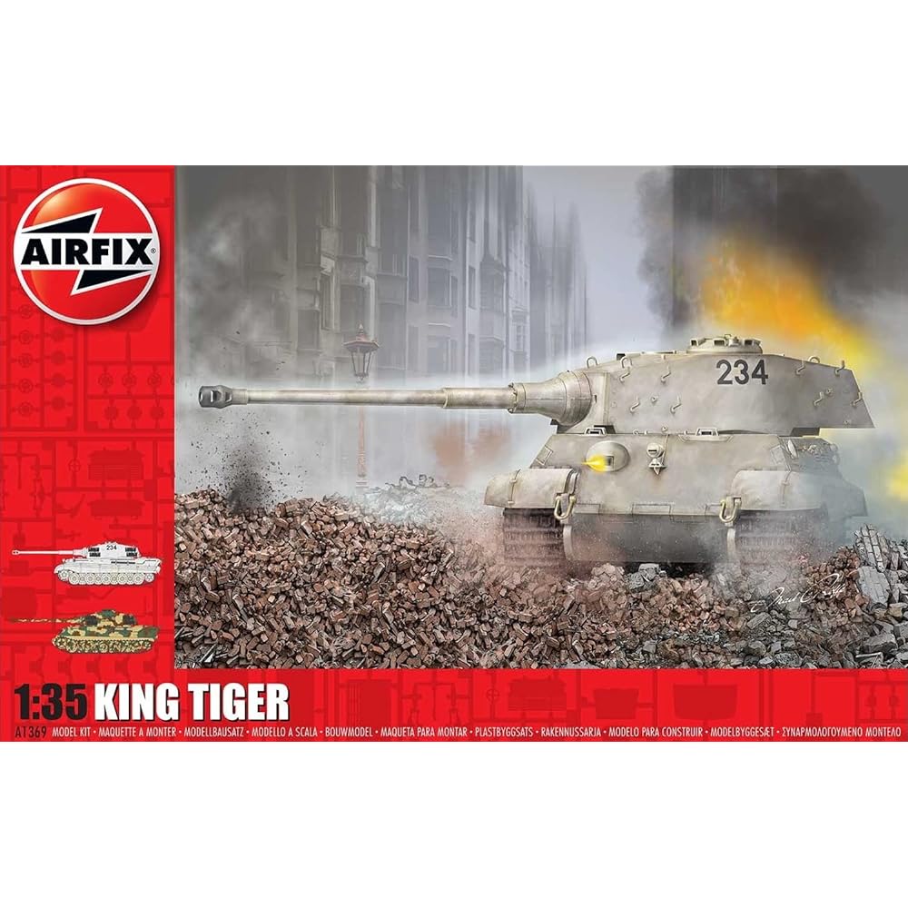 Airfix 1/35 German Army King Tiger Heavy Tank Plastic Model X1369