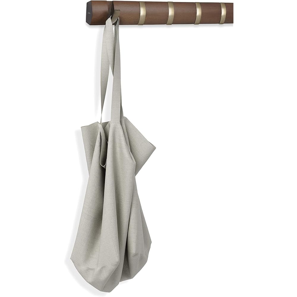 umbra FLIP HOOK Wall Hanging Hook 5 Rows Gray/Butter Wooden Hook Wall Hanging