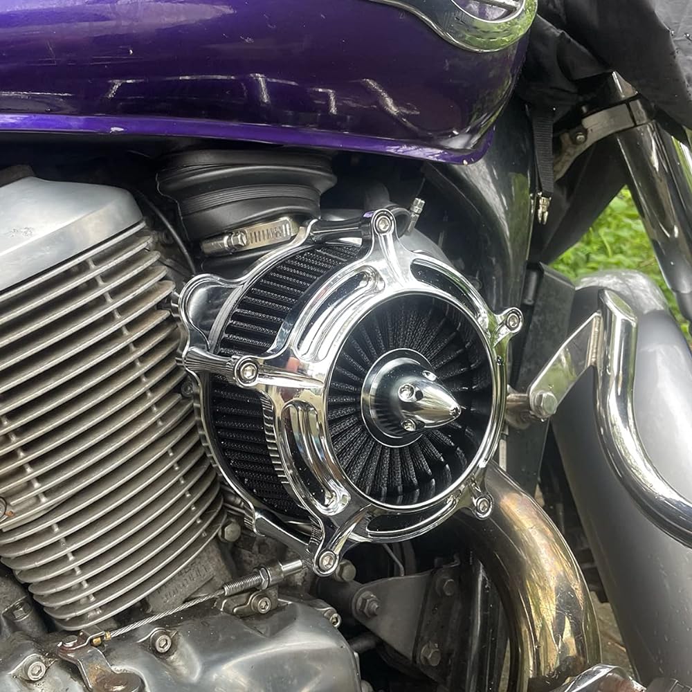 Air Cleaner Intake Filter System Turbine Spike Chrome Touring Road King Street Glide 93-2007 Dyna FXR Softail FXST FXSB FXDL
