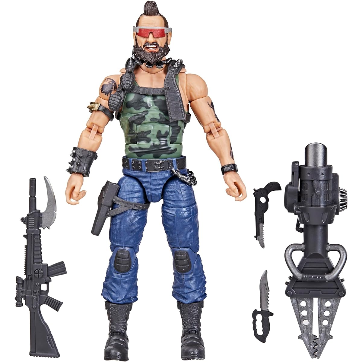 G.I. Joe Classified Series Dreadnok Ripper Collectible Action Figure 102 6" for Boys & Girls with 6 Accessory Pieces