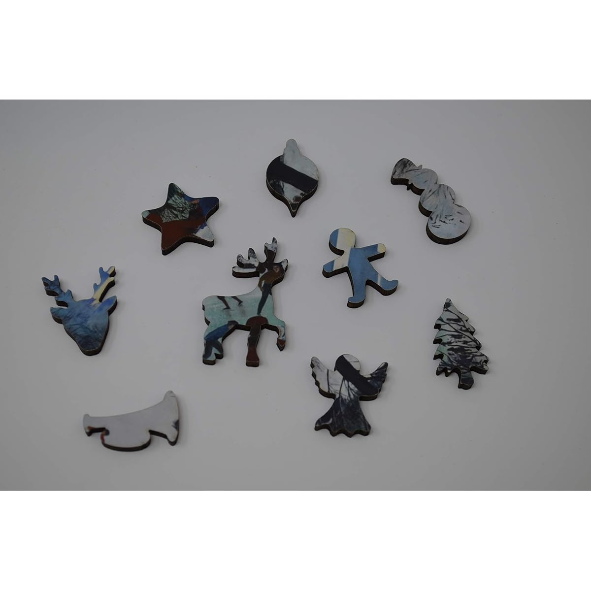 Wooden Christmas Jigsaw Puzzle - Skating in Central Park - 249 Unique Wooden Pieces - Made in The USA by Nautilus Puzzles - Challenge Any Puzzle Lover