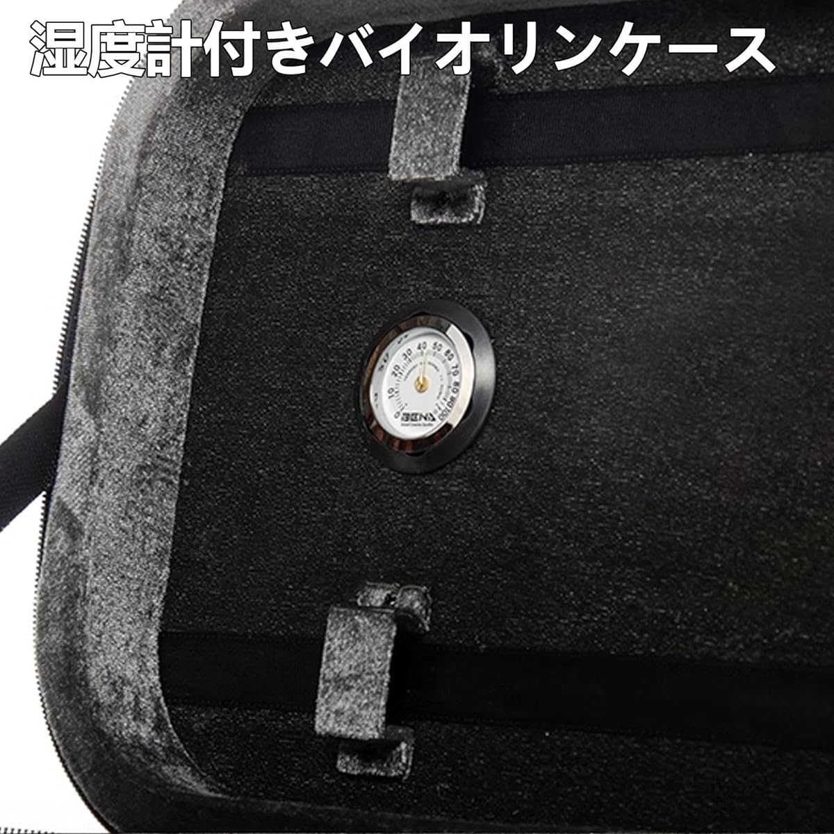 Violin Case, 4/4 Full Size Violin Hard Case, Portable Lightweight Violin Case Backpack Professional with Built-in Hygrometer Handle, Accessory Bag, Oxford Cloth Foam Violin Backpack, Violin Storage Case, Black
