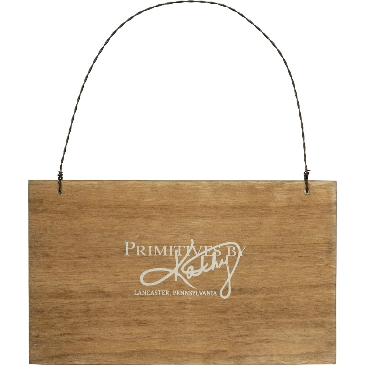 Primitives by Kathy 108861 Hanging Ornament, 5" Long, Wood and Wire (Happy Spring)