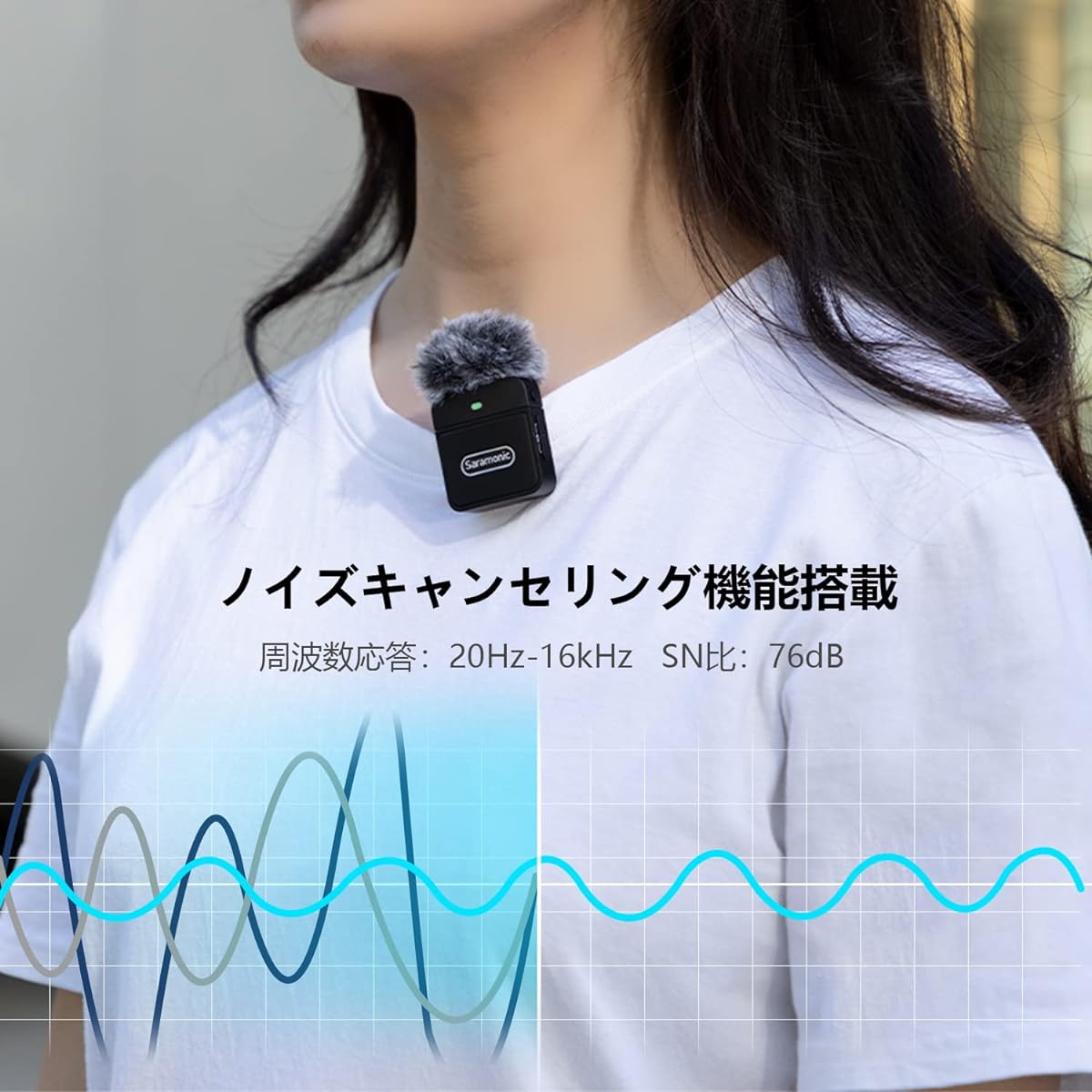 , Dual Channel Support, Omnidirectional, Noise Suppression, Automatic Pairing, Ultra Mini & Lightweight, 10 Hours of Continuous Operation, Compatible with IOS Devices, Vlogs/YouTubers/Meeting Recording/Interviews/Live Broadcasts/Video Distribution, Black