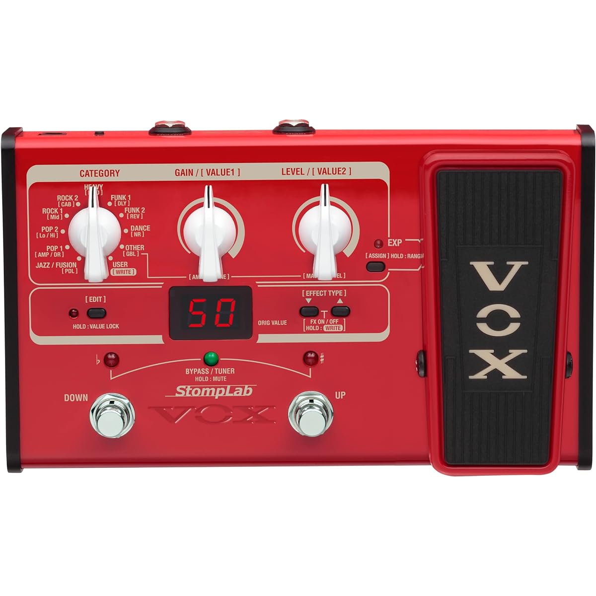VOX Compact multi-effector for bass with expression pedal StompLab SL2B