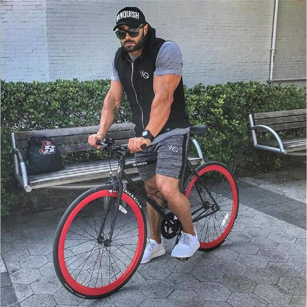 [Aokbok] Sleeveless Parka Men's Hooded Vest Quick Dry Training Sports Wear Sleeveless Gym Muscle Training Body Building Dragonfly