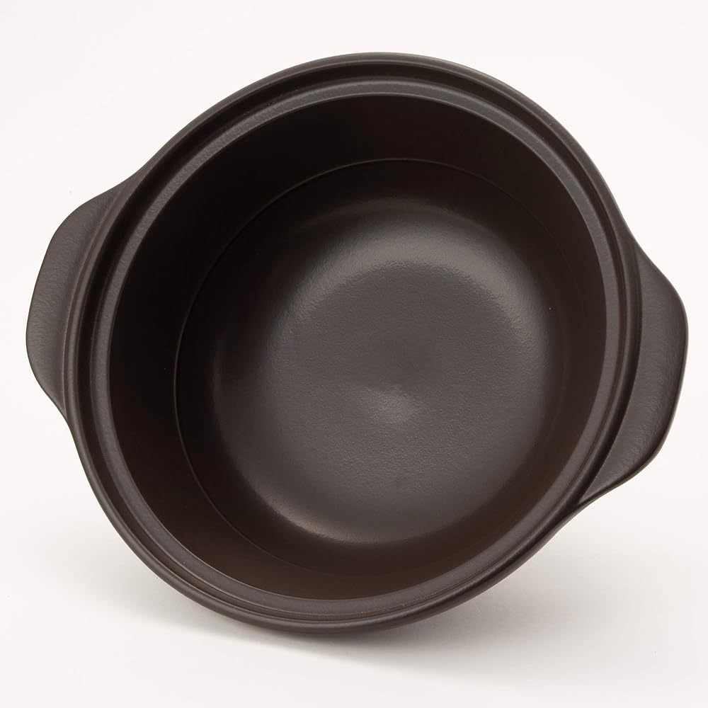 TAMAKI Earthen pot Thermatech for 5-6 people, Navy, Diameter 34.5 x Depth 29.6 x Height 16 cm, Direct fire/Microwave/Oven compatible TDF01-110