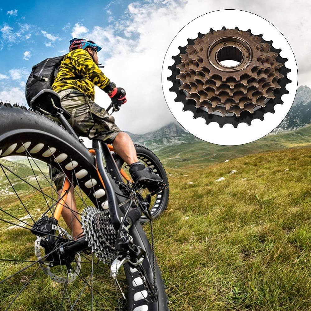 Tbest Bicycle Freewheel Set, Bicycle Freewheel Cassette Sprocket 7 Speed Mountain Bike Replacement Accessories