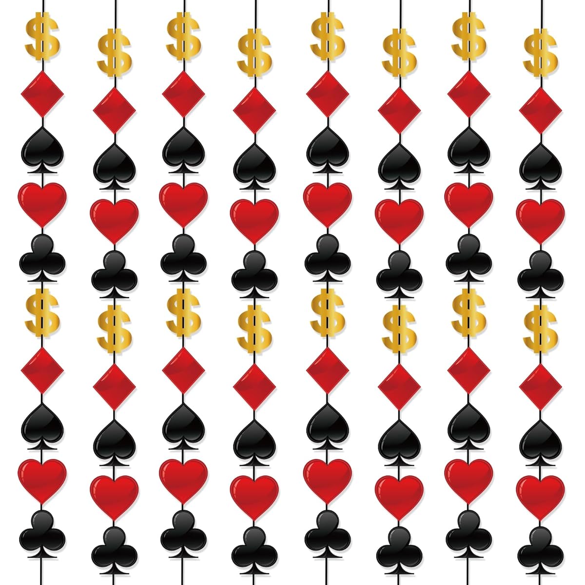 10 Pack Casino Theme Party Decorations Las Vegas Hanging Swirls Red Black Poker Paper Cutouts Party Ceiling Casino Night Las Vegas Night Baby Shower Birthday Party Supplies Decoration Supplies