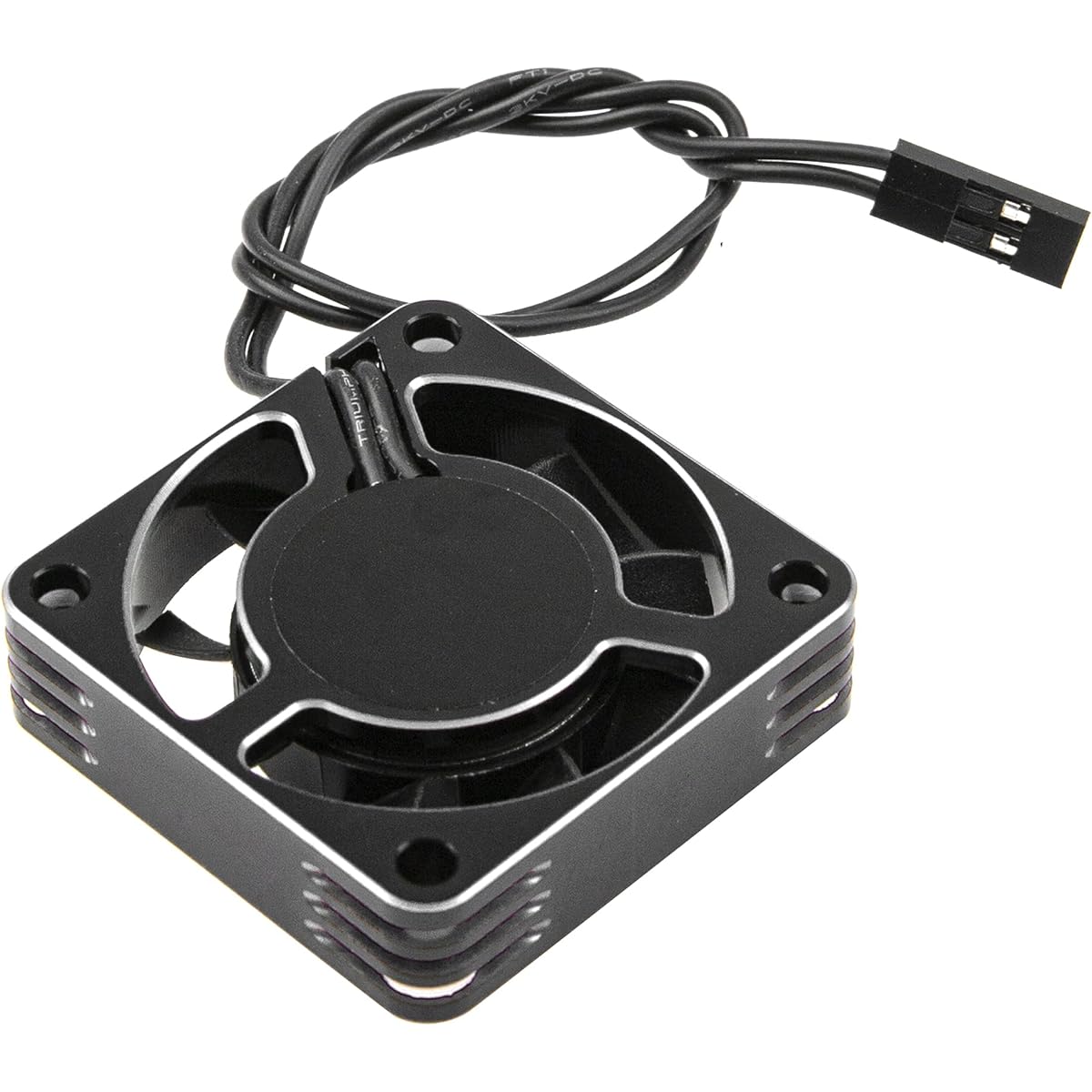 ShareGoo Alloy Brushless Motor ESC Cooling Fan Heatsink 18000RPM 40x40mm JST Plug for 1/8 1/10 1/12 RC Car 540 550 Brushless Motor 4010 (Black Silver)