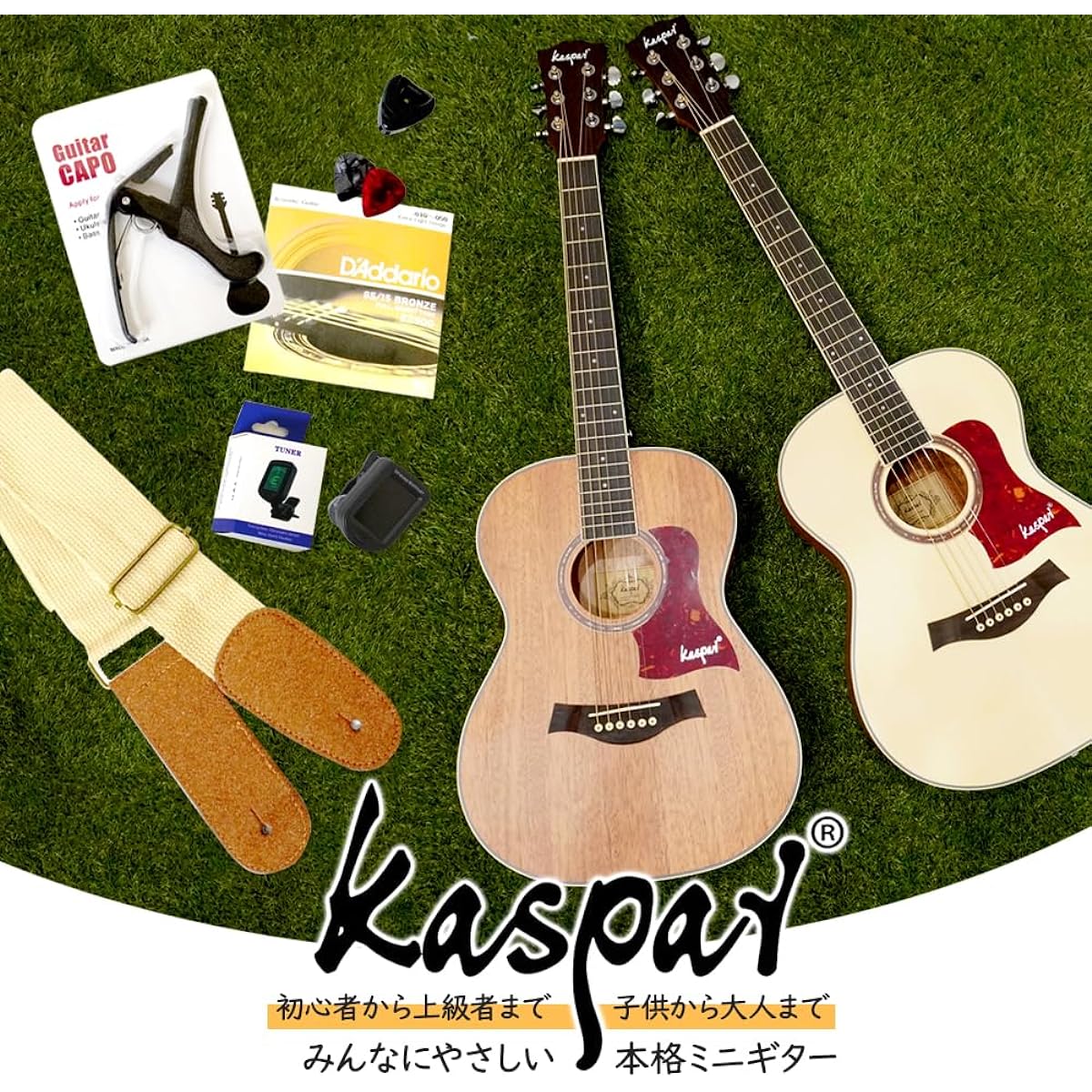 Kaspal Mini Guitar Acoustic Guitar Mahogany Compact Acoustic Guitar Case Strings Beginners Children's Women's Mahogany GT360M