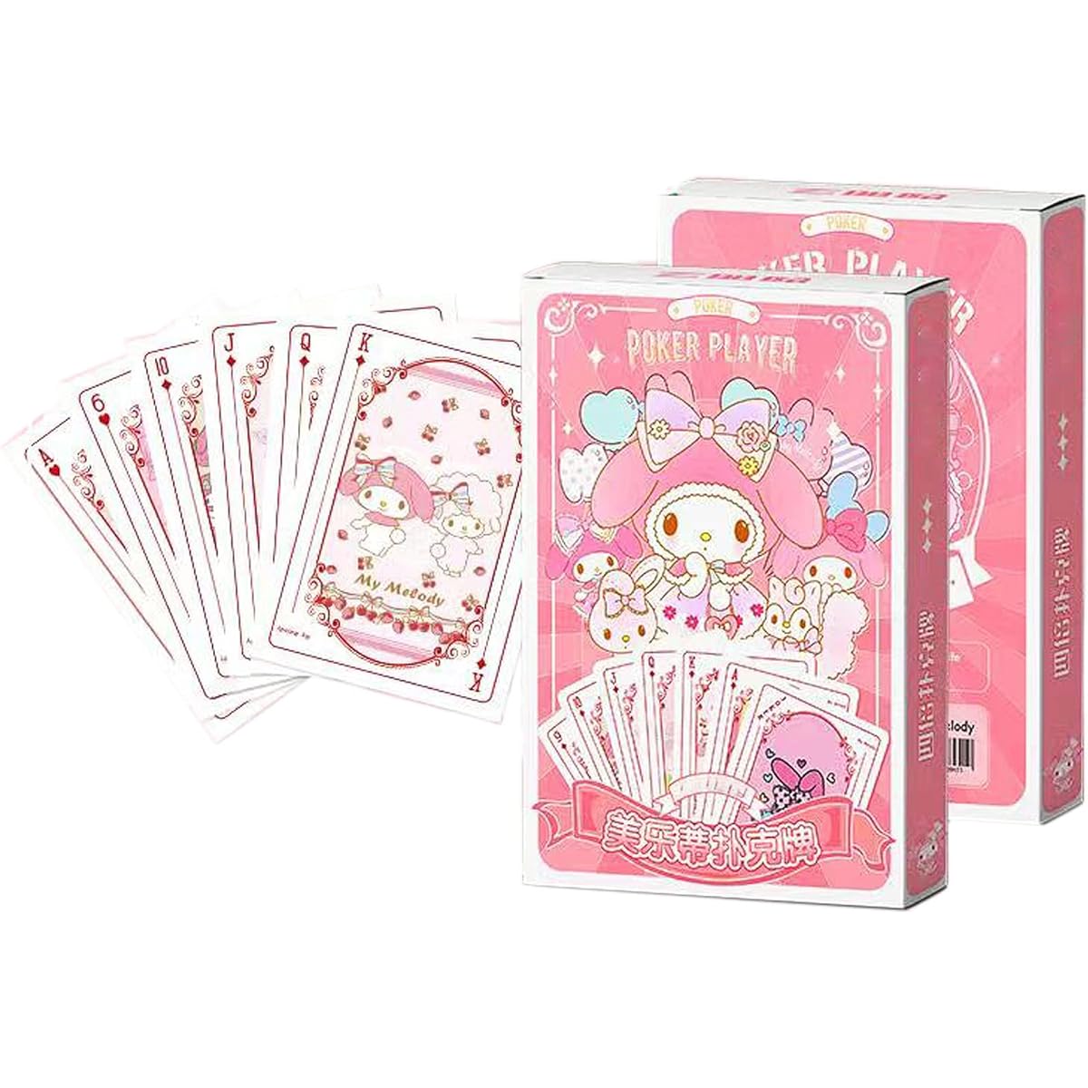 Oxsioeih 54 Large Cute Playing Cards + 2 Substitute DIY Cards for Card Games Poker Cards Cute Anime Beautiful Picture Deck Card Table Game Cards 4.6 x 6.6 Inch