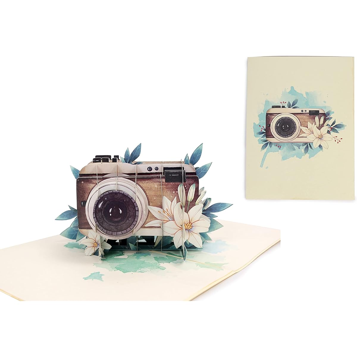 H07 3D Vintage Camera Pop Up Card 3D Birthday Card for Photographer/Cameraman/Photo Enthusiast Girlfriend/Wife/Mother/Grandma Birthday Card