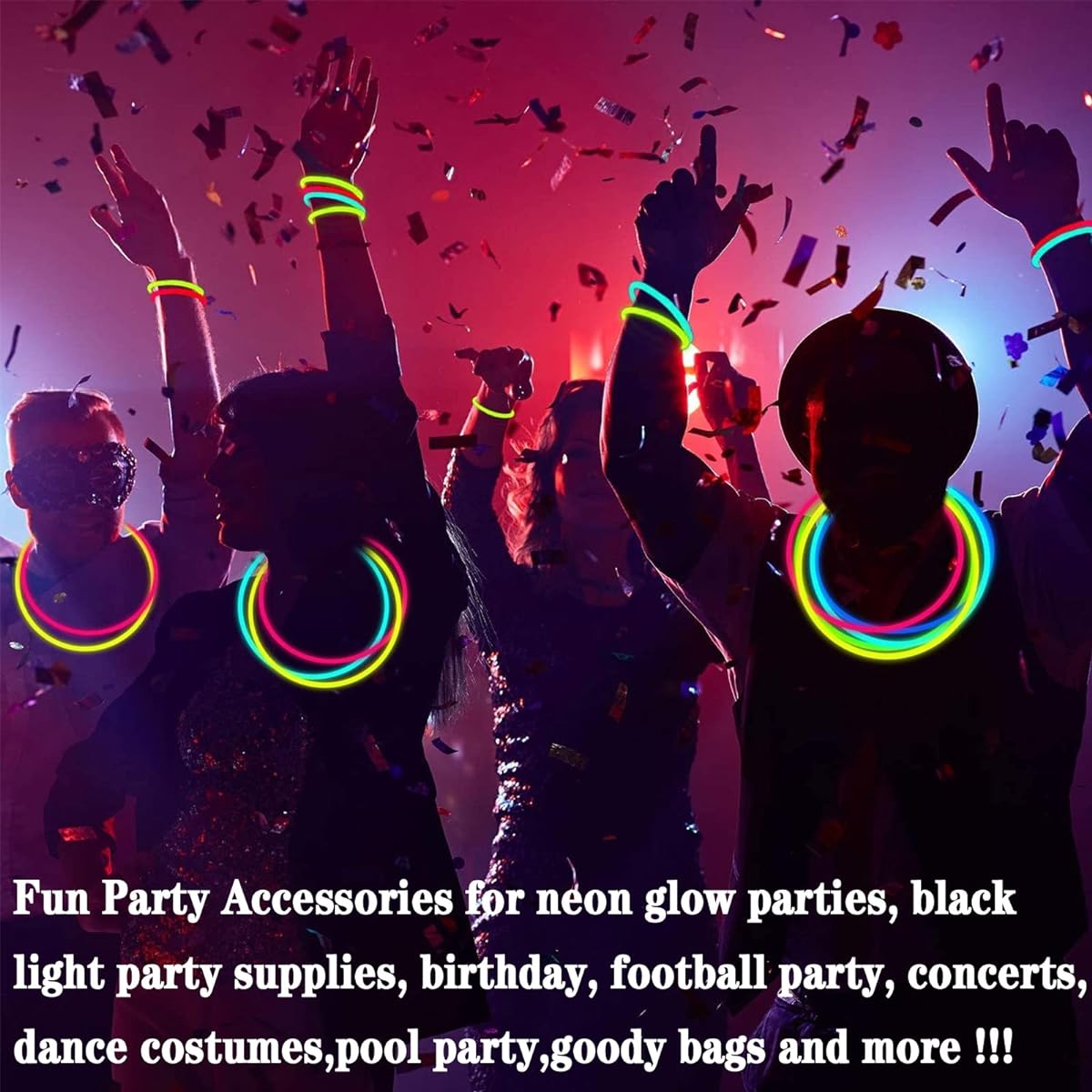 960 Pack Glow Sticks Bulk Halloween Party Favors Glow in the Dark Party Supplies Glow Sticks Necklace Bracelet with Connectors 8" Glow Toys Party Pack for Halloween Birthday Carnival