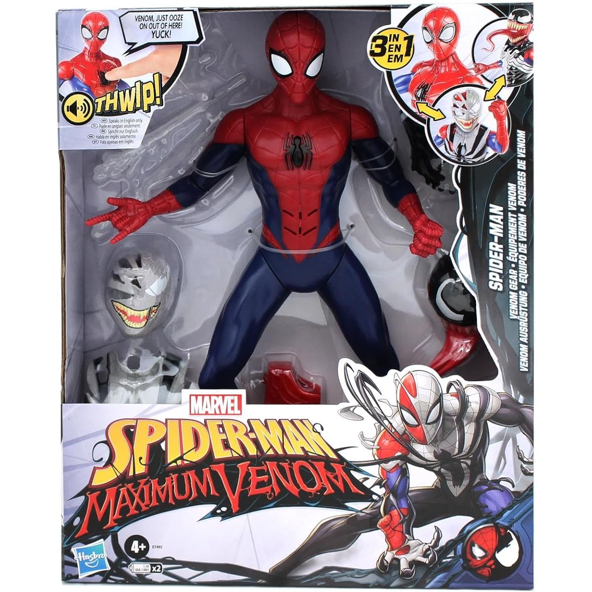 Hasbro Marvel Spider-Man Maximum Venom Spider-Man Figure Hasbro MARVEL SPIDER-MAN MAXIMUM VENOM Venom Disney XD
