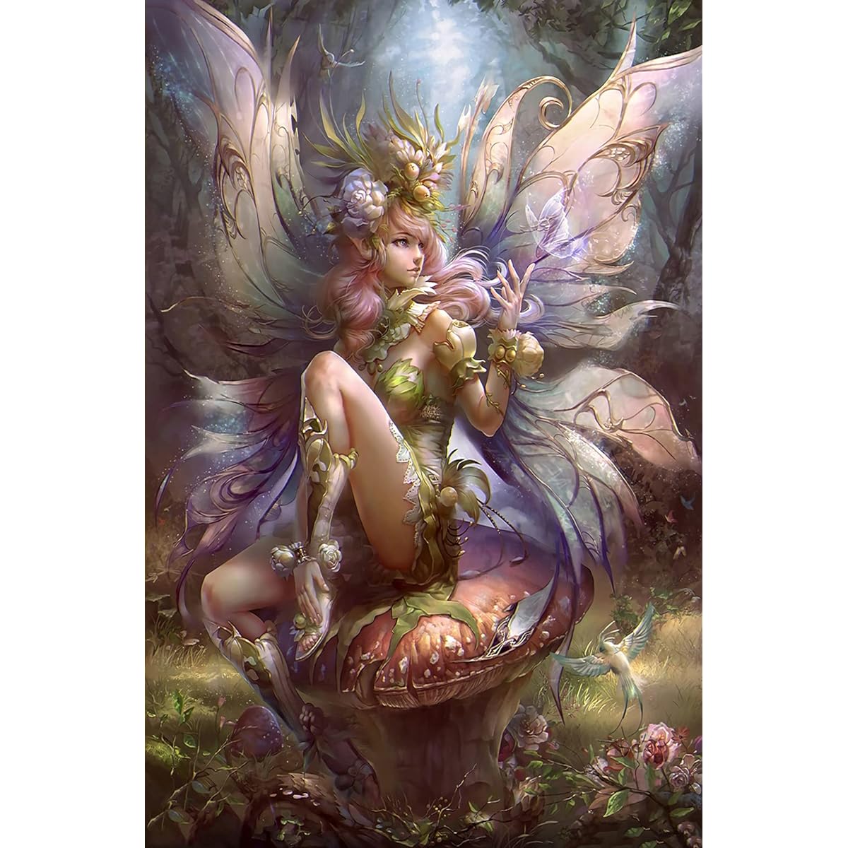 Jigsaw Puzzle 1000 Pieces Adult Puzzle 3D Wooden Classic Puzzle Silver Hair Beauty DIY Home Decoration 75X50cm 1000 pieces YYTTT-141967