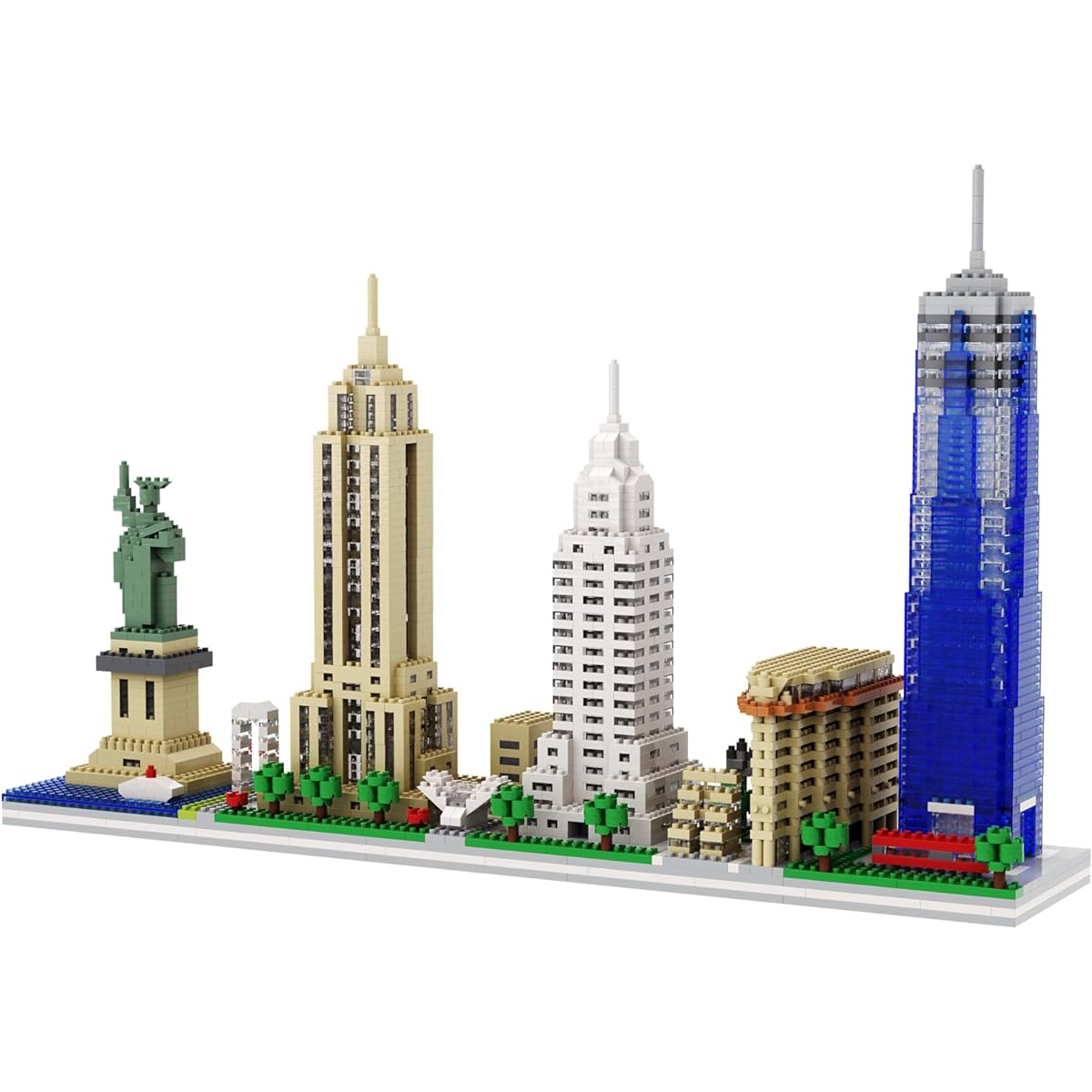 dOvOb Architecture New York Skyline Micro Mini Blocks Building Set 3048 Pieces Mini Bricks Collection Model Kit Gift for Adults or Kids