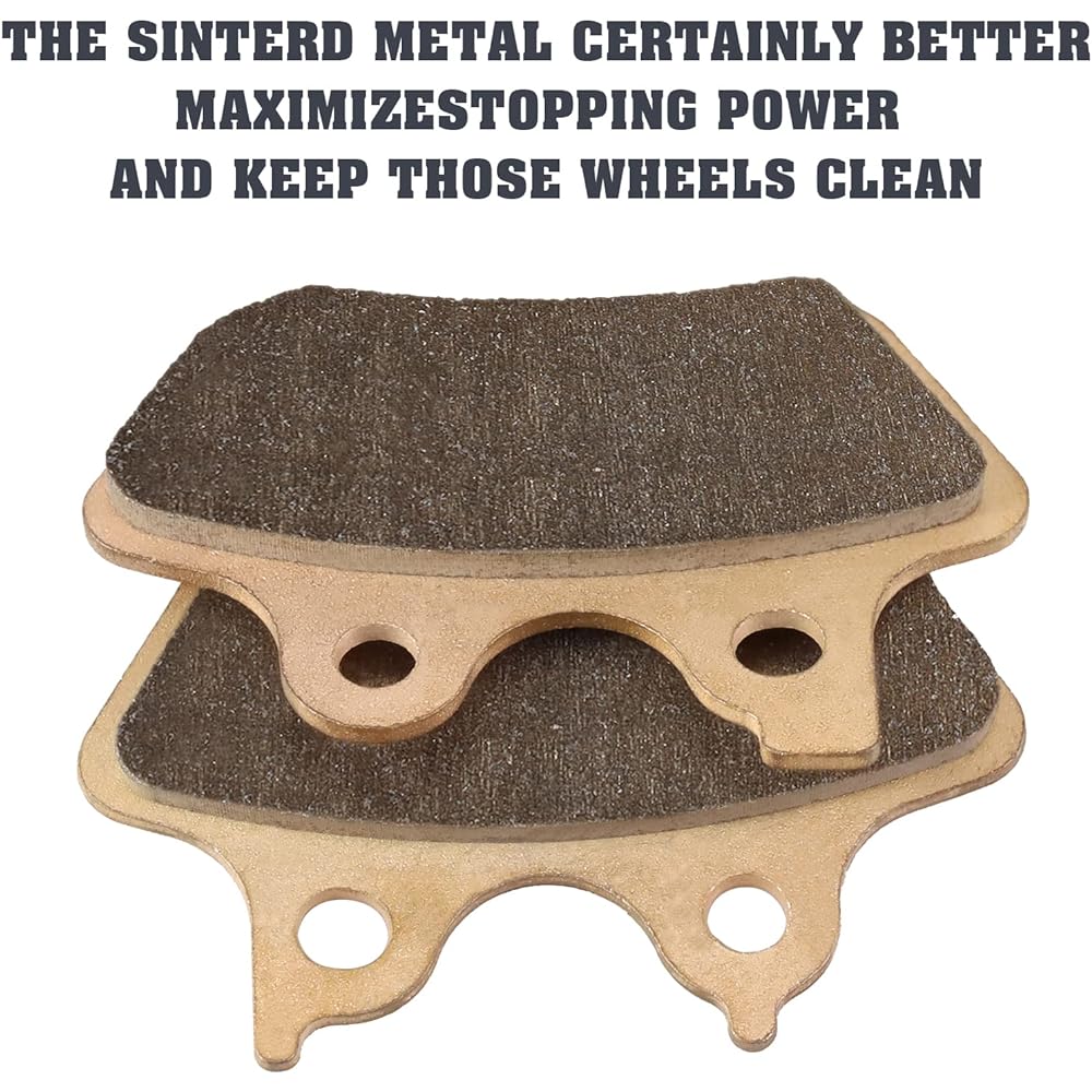 Sollon Sintered Brake Pads Front and Rear for Harley-Davidson Touring Road King Classic Road Glide Electra Glide Standard Low Rider Wide Glide Super Glide Electra Glide Ultra Classic