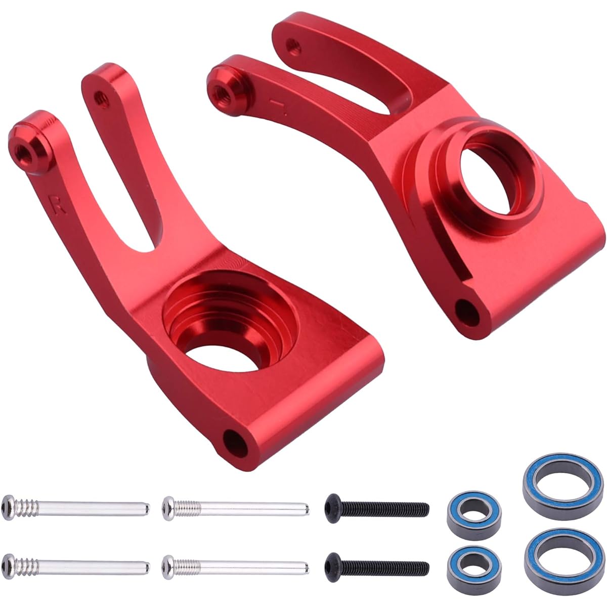 Hobbypark Aluminum Rear Hub for Arrma 1/10 Granite 4X4 Typhon Big Rock Senton AR330467 Replacement Optional Parts (Red)