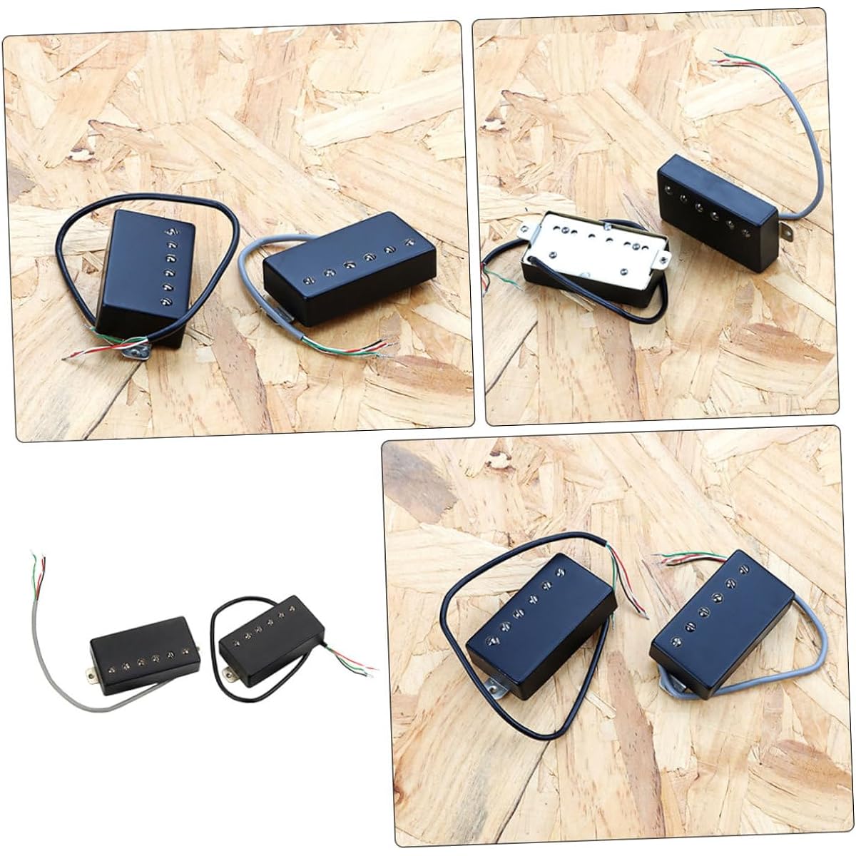 VINTORKY Guitar 2pcs Black Matte Guitar Dual Pickup GMB227 Guitar Pickup Humbucker Guitar Replacement Parts Folk Guitar Pickup Ukulele Pickup Pattern