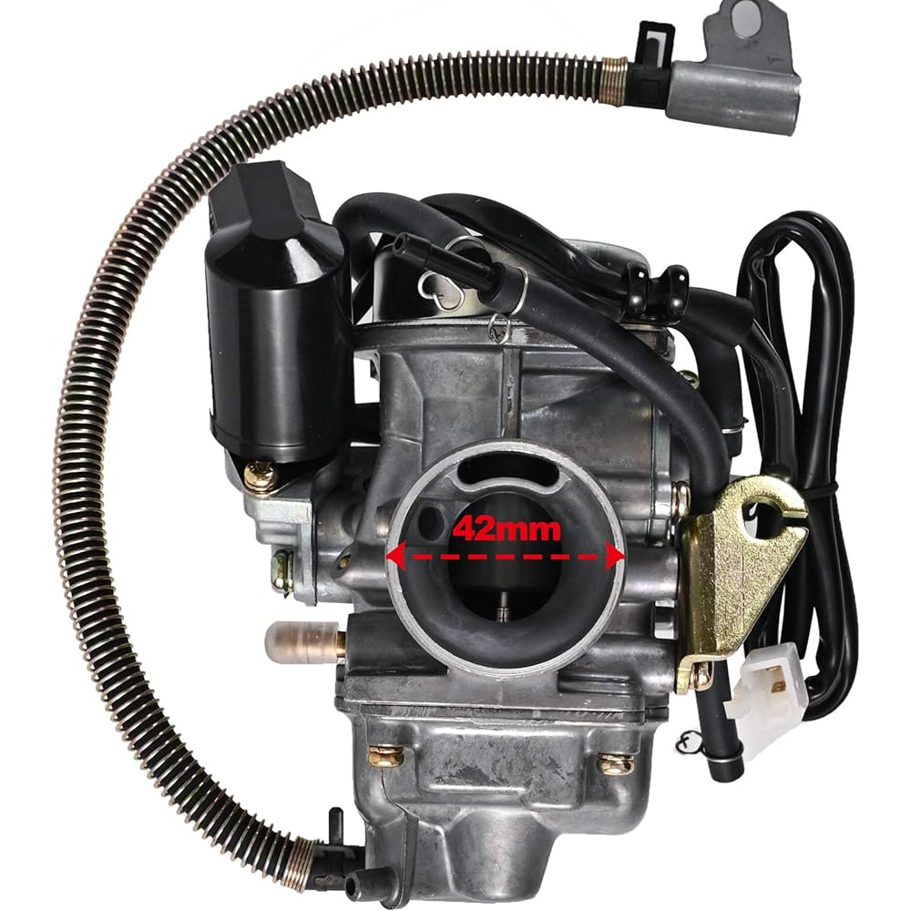 GY6 125cc/150cc Carburetor for 4 Stroke Engine Electric Choke Scooter ATV Go Kart 152QMI 157QMJ with Air Filter Intake Manifold PD24J 24mm Carb