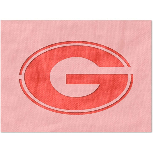 Stencil Stop Georgia Bulldogs G Logo Stencil - 14 mil Mylar Plastic 24 x 15.52 inches uga1