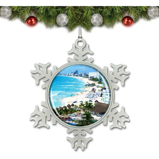 Umsufa Mexico Cancun Christmas Ornaments Tree Decoration Crystal Metal Souvenir Gift