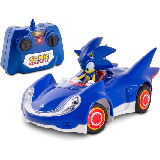 Sonic & Sega All-Stars Racing RC: Sonic - NKOK (681) 1:28 Scale 2.4GHz Remote Control Car 6.5" Compact Design Sega Sonic the Hedgehog Battery Powered Ages 6+