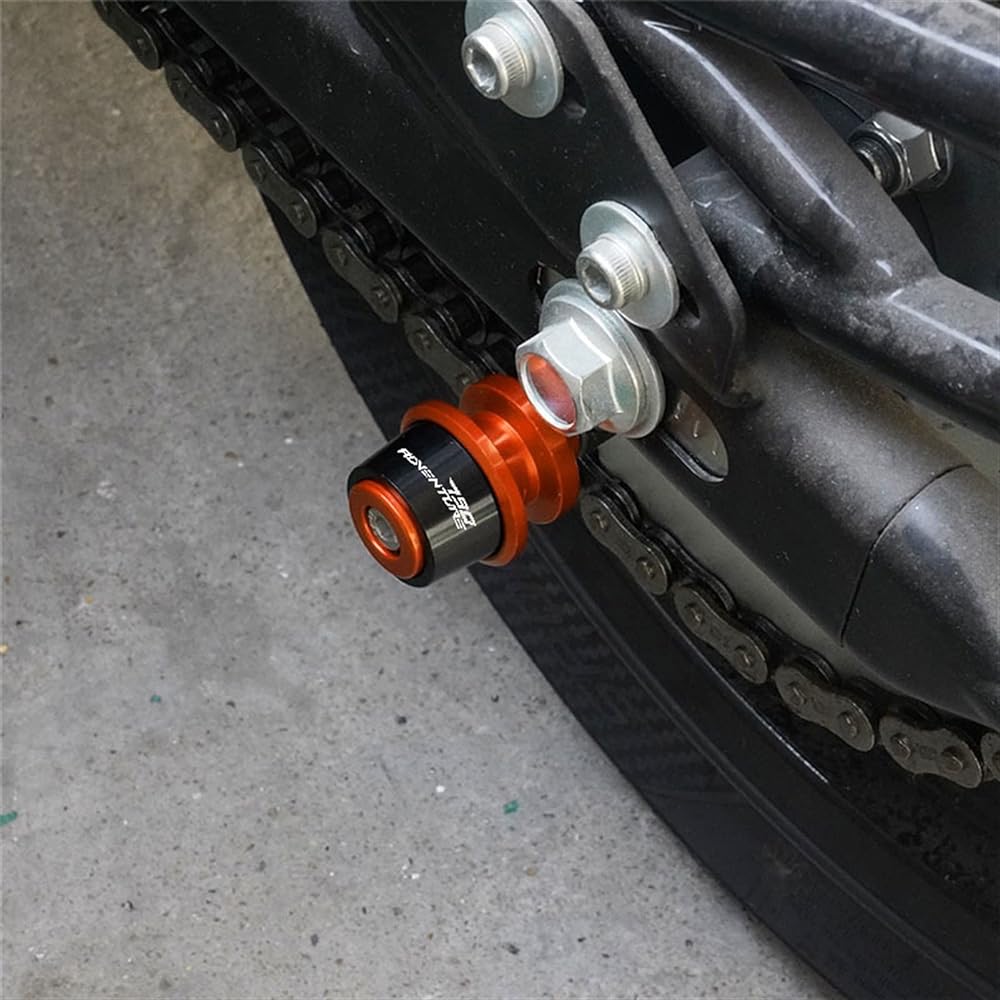 Uminino Motorcycle Accessories CNC Aluminum Swing Arm Spool Slider Stand Screw Swing Arm Slider Fits for 790 Adventure/R ADV 2019 2020. Swing Arm Slider Spool (Size : S Orange)