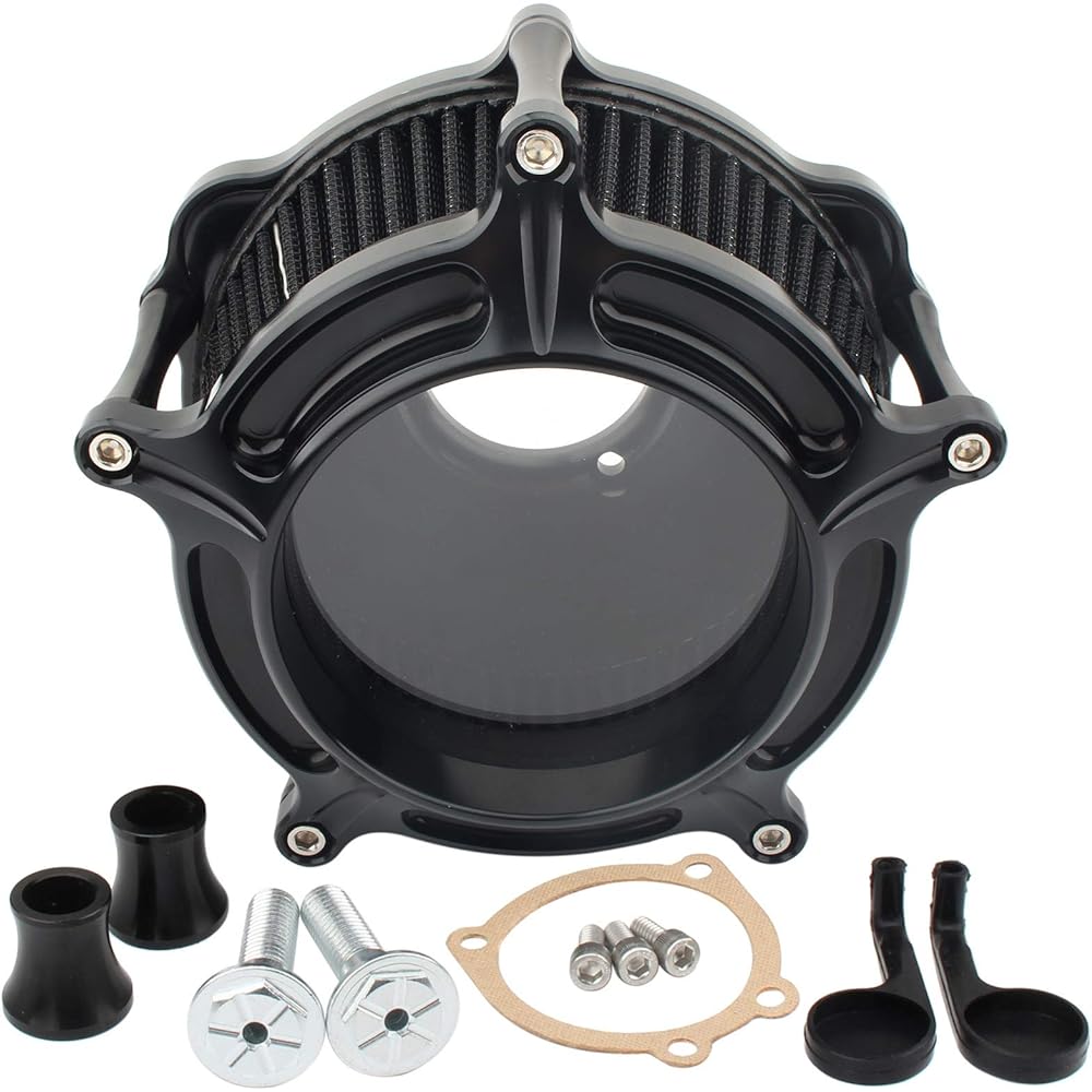 Motorcycle Air Cleaner Black Intake Filter Kit CNC for Sportster Iron 883 XL883 XL1200 48 72 1991-2022