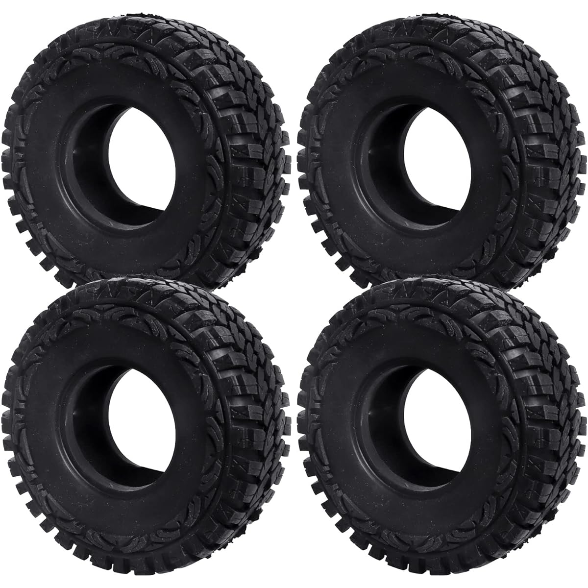 CrazyHobby 1.9" Crawler Tires with Foam Inserts 4 Pieces for Traxxas TRX-4 Axial SCX10 II III 1/10 RC Rock Crawler Car