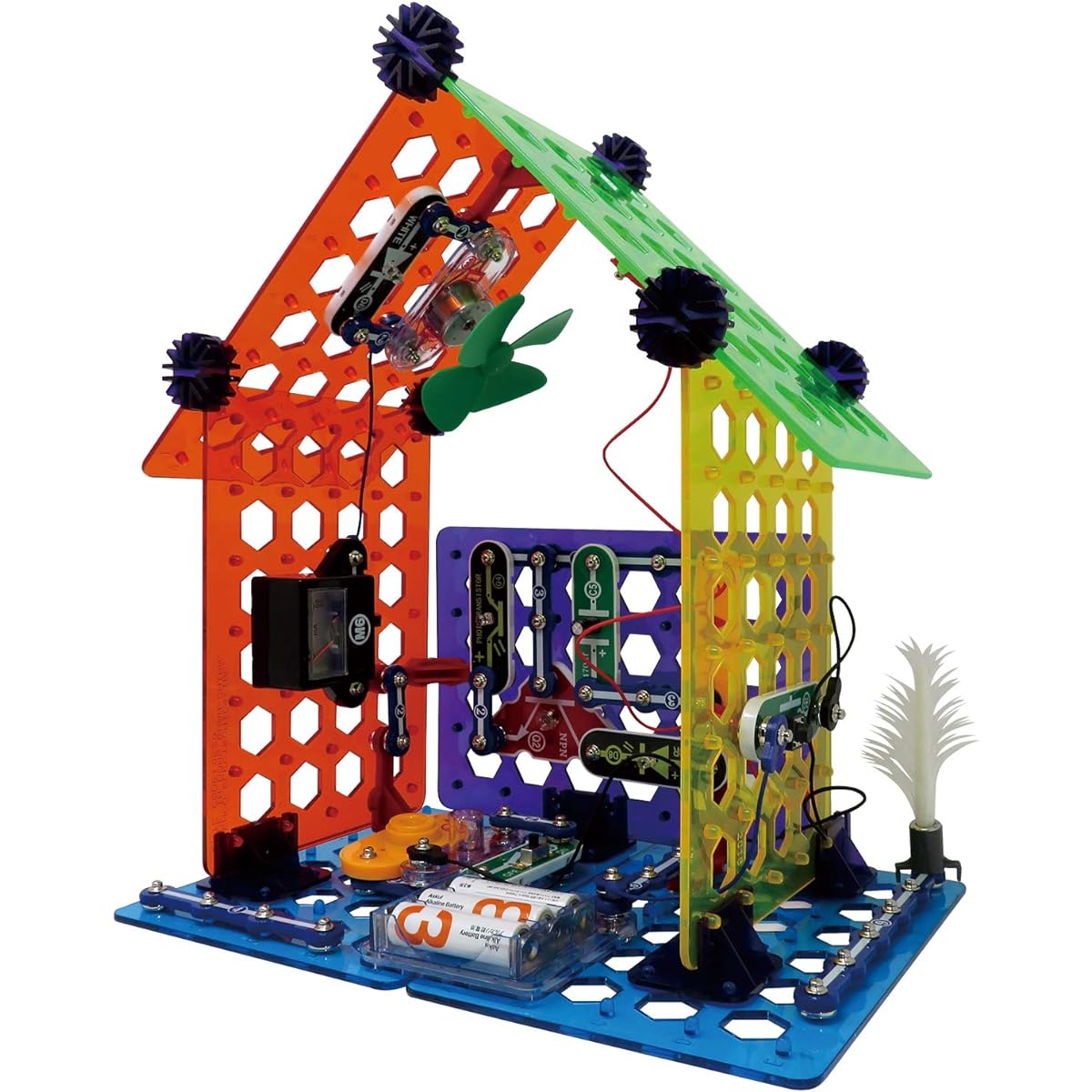 Electronic circuit experiment, computer circuit, my home, toy for learning how electricity works, educational toy, Japanese experiment guide included