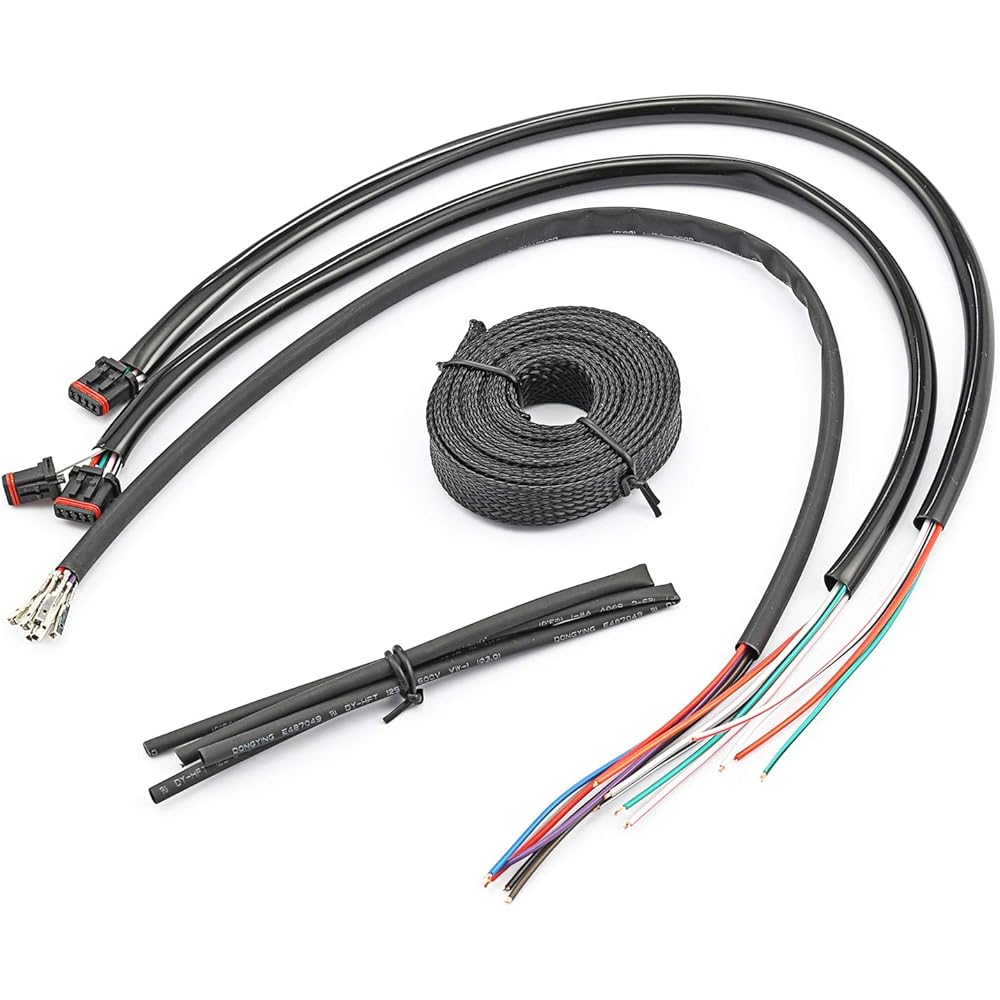 WSays 10-16 Inch Handlebar Wiring Extension Kit with Throttle-by-Wire Extension Compatible with 2014-2023 Harley Touring Electra Street Glide Road Glide King Tri Glide FLRT