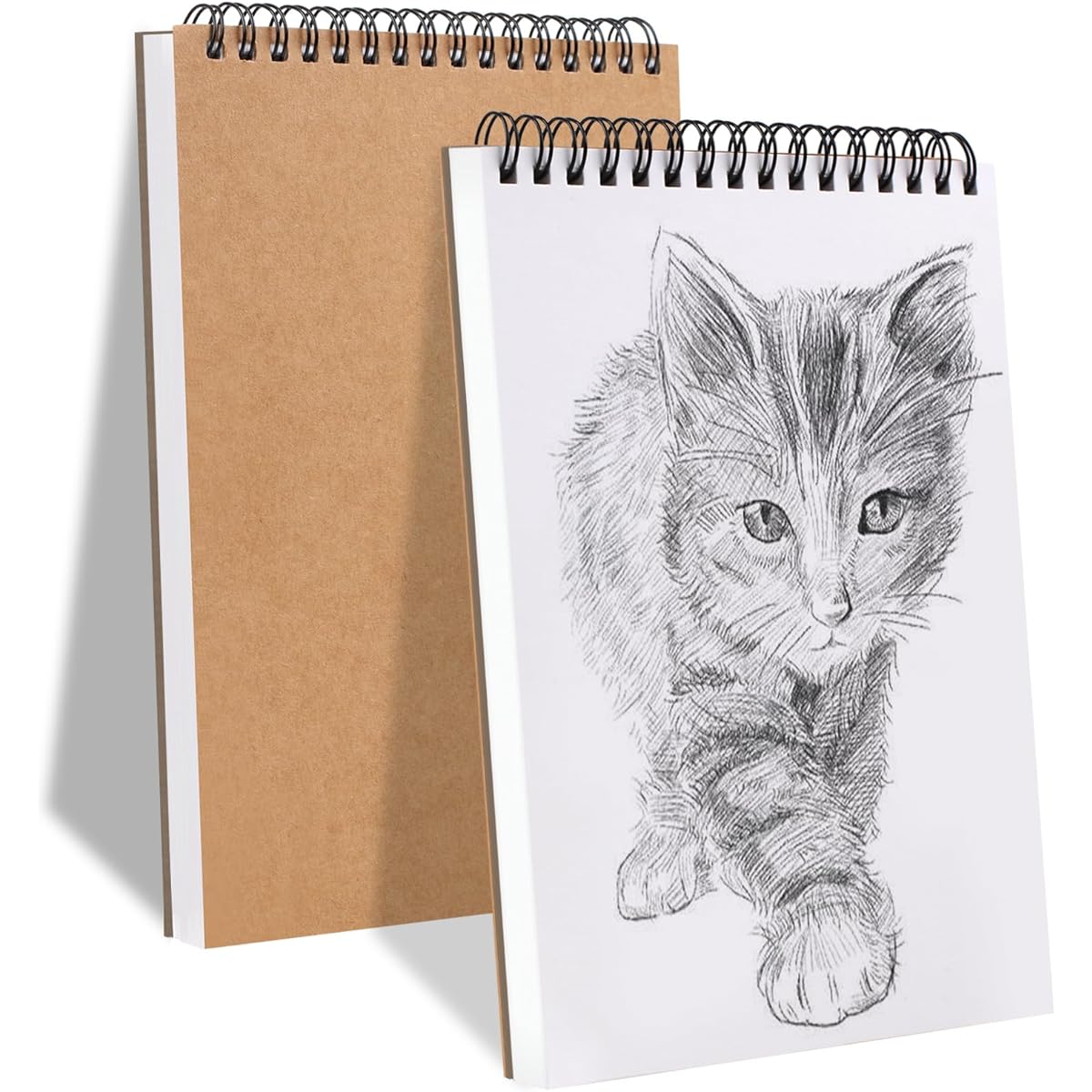 Utron A5 Sketchbook for Kids Sketch Pad 5.8"x8.3" Small Sketchbook Art Drawing Book for Kids Writing Painting Paper Drawing Notebook for Beginners/Artists (50 Sheets per Blank Spiral Notebook)
